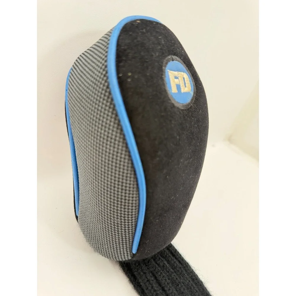FD Fairway Driver Golf Club Headcover Black Grey Blue Trim Rib Knit Sock